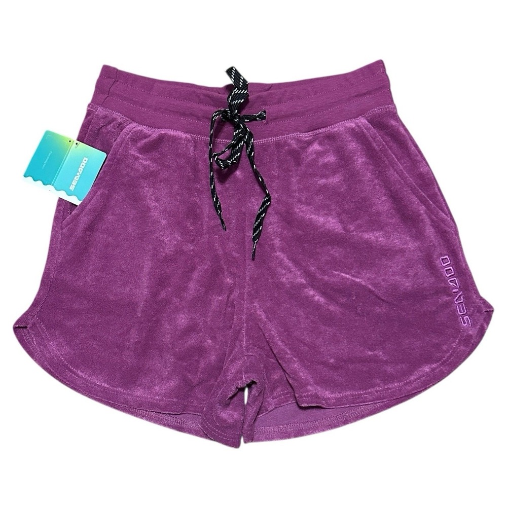 Sea-Doo 3.5" Shorty Terry‎ Shorts Women's Size XS Violet Purple Loungewear NWT